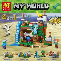 Minecraft Ocelot Jungle Series 4 In 1 Building Block Set 378PCS ของเล่นสำหรับของขวัญเด็กของเล่นเพื่อการศึกษาที่เข้ากันได้