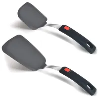 2Piece 600°F Heat Resistant Silicone Spatula Set Kitchen Tools for Nonstick Cookware,