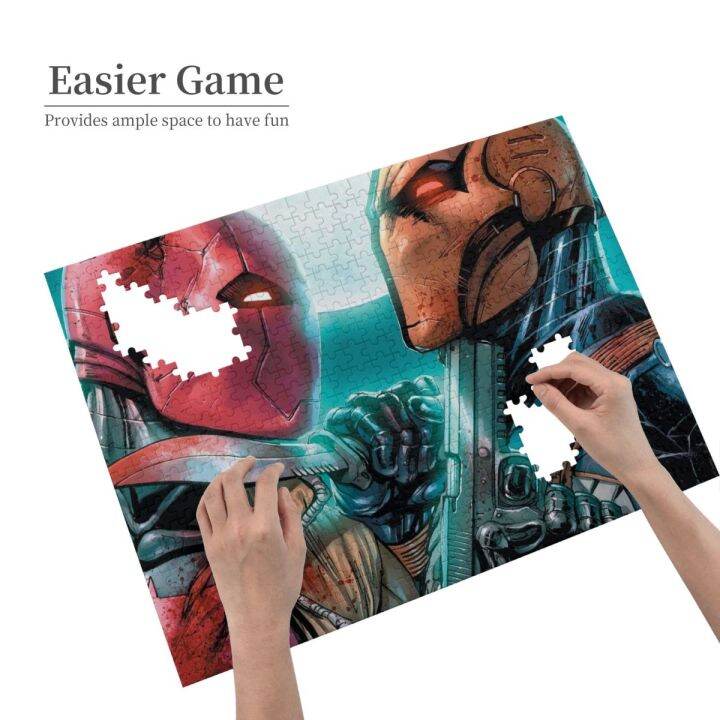 red-hood-vs-deathstroke-wooden-jigsaw-puzzle-500-pieces-educational-toy-painting-art-decor-decompression-toys-500pcs