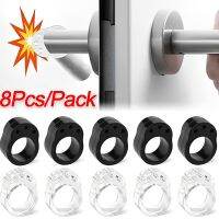 8/1Pcs Handles Door Stopper Punch-free Door Stops Transparent Round Protection Door Knob Bumper Walls Furniture Protector Pad