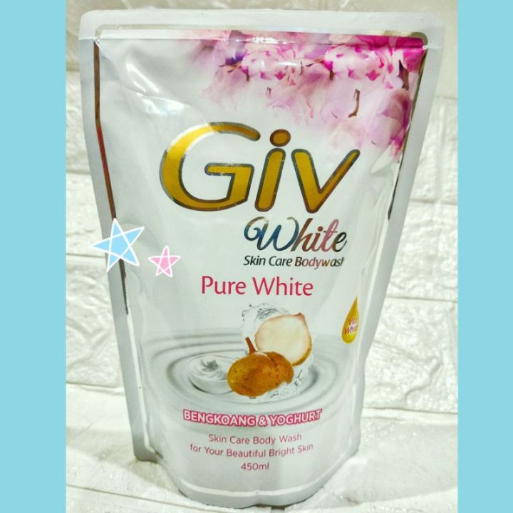 Giv White Skin Care Bodywash Pure White Bengkoang Yoghurt Lazada Indonesia