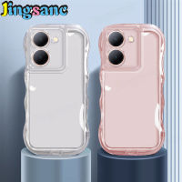 Jingsanc เคสใสสำหรับ VIVO Y36 5G เคสนิ่มใส่โทรศัพท์ปกป้องเลนส์ TPU กันชนกันกระแทกสีลูกกวาดฝาหลัง Vivo Y36 5G