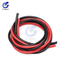 2เมตร1เมตรสีดำสายซิลิคอนสีแดง10awg 14awg 12awg นุ่มกันความร้อน16awg สายเคเบิลซิลิโคนซิลิกาเจล