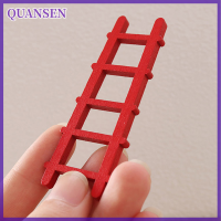 QUANSEN 1:12 dollhouse Miniature Furniture บันไดไม้บ้านตกแต่งของเล่น