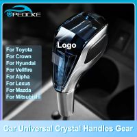 Car Universal Crystal Handle Gear Shift Knob Gear Head With LED For Toyota Lexus Hyundai Mitsubishi Mazda Interior Essories