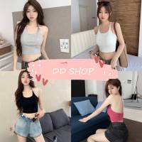 DD SHOPพร้อมส่ง FY2633 เสื้อสายเดี่ยว มีฟองน้ำ สายด้านหลังT เว้าหลังเซ็กซี่