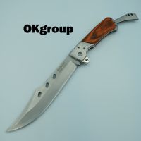 OKgroup NB018 Folding knife มีดพับพกพา มีดเดินป่า มีดพับสามทบ มีดพกเดินป่า 440 ขนาด32.50ซม. ความยาวใบมีด 14.50ซม.