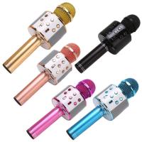 WS858 Portable bluetooth-compatible Karaoke Microphone Wireless Professional Speaker Home KTV Handheld Microphone Megaphones