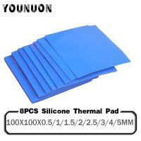 【hot】⊙☁✳  8 Pieces 100x100x0.5mm 1mm 1.5mm 2mm 2.5mm 3mm 4mm 5mm Combination Thermal Cooling Conductive Silicone