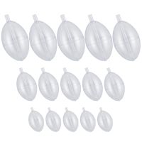 【YF】▽✺  15pcs Fishing Bobbers Strike Indicator Plastic Float Cast Spin Oval Transparent