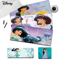 Disney Princess Jasmine Mouse Pad สต็อกแล็ปท็อปแผ่นรองเมาส์เกมมิ่งขนาดเหมาะสำหรับแผ่นรองคีย์บอร์ดเกมล็อคขอบขนาดใหญ่