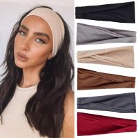 Fashion Solid Color Elastic Hair Bands Yoga Headband Women Turban Makeup Hair Hoop Vintag Headwrap Hair Accessories Wholesale