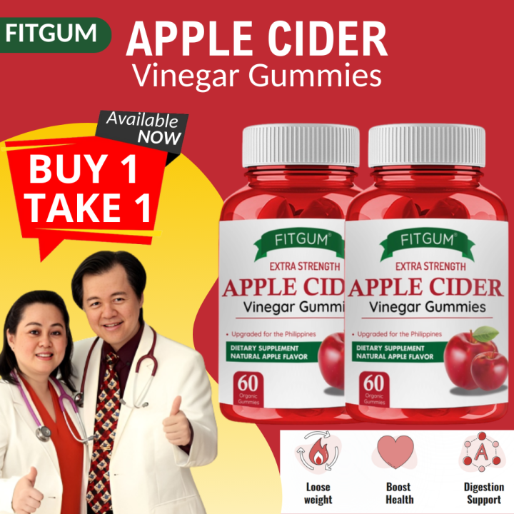cod FITGUM Apple Cider Vinegar Gummies Vitamin C Slimming Gummy Weight