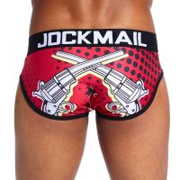 【YF】❁☊✐  JOCKMAIL Brand Mens Briefs calzoncillos hombre slips printed calcinha Cueca Gay Male Panties