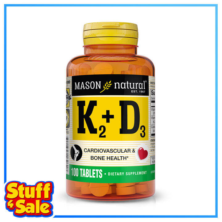Mason Natural Vitamin K2 Plus VITAMIN D3 100 Tablets Lazada PH
