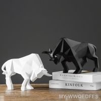 【hot】﹍◄△ YuryFvna Morden Statue Ornament Cattle Sculptures Figurines Abstract Hotel Decoration