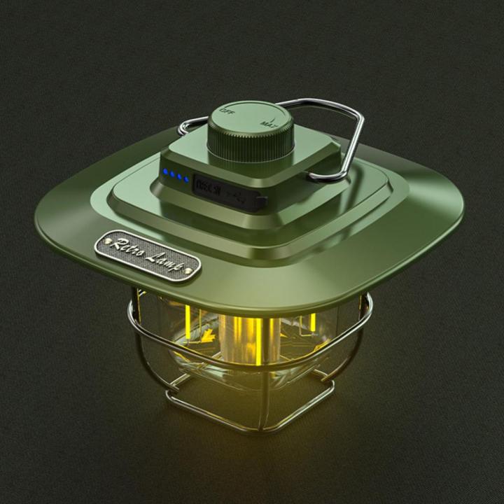 ไฟ-led-ตกแต่งไฟระย้ากันน้ำสำหรับตั้งแคมป์แบบเรโทรชาร์จไฟพร้อมตะขอแสดงสถานะแบตเตอรี่สำหรับการเดินทางกลางแจ้ง