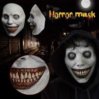 Demon Masks Halloween Character Dress Up Horror Rubber Masks Cosplay Props Exorcist Masks Smile White Eyes Demon Headgears Masks