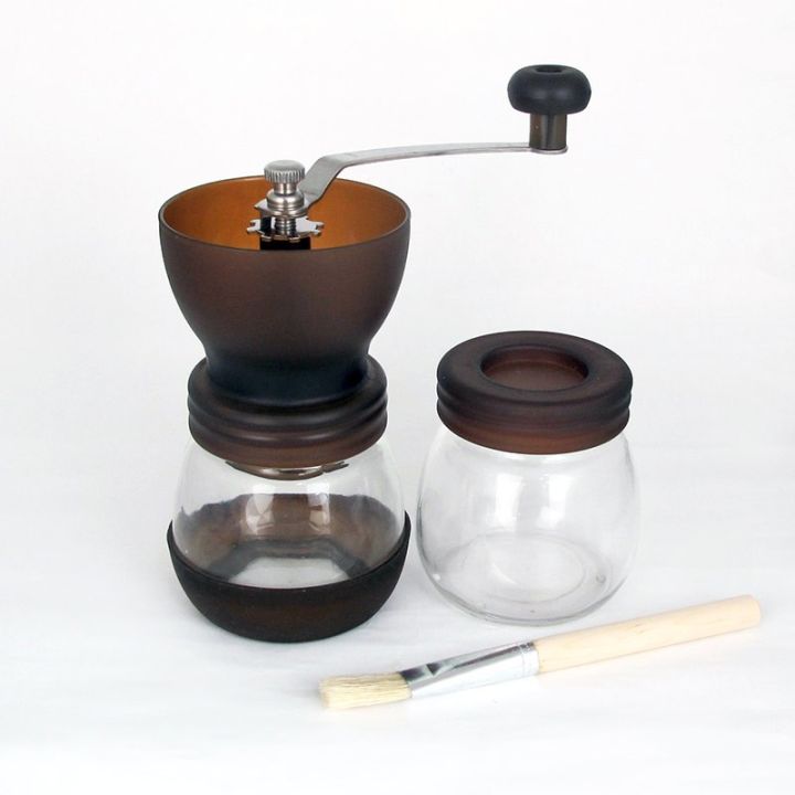 cfa-เครื่องบดกาแฟ-ชุด-มือหมุน-มีขวดแก้ว-2-ขวด-แปรงปัดผงกาแฟ-เครื่องบดเมล็ดกาแฟ