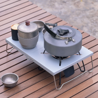 Outdoor Stove Table Protable Folding Aluminum Alloy Lightweight Insulation Fixed Camping Stove Cooking Stand cket Holder