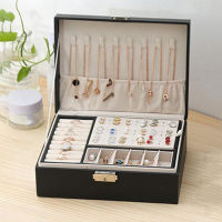 tr1 Shop Double-layer Lockable Jewelry Box Jewelry Box Daily Makeup Jewelry Display Two-layer Storage Display Gift Box