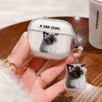 Cute Cat Puppy Case for Apple AirPods 3 Transparent TPU Dog Protective Cover for AirPods 1 2 AirPods Pro 2nd Cases with Keychain