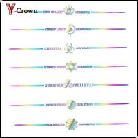 Y-Crown สติกเกอร์ Hiasan Mobil แสงเลเซอร์สีสะท้อนแสง,สติกเกอร์ติดประตูรถยนต์กันน้ำและกันแดดติดโลโก้รถยนต์