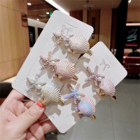 Tropical Hair Clips Mermaid Hair Pieces Seashell Hair Clip Oceanic Hair Accessories Summer Hairpin