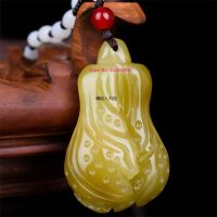 Hot Selling Natural Hand-carve Jade Sugar-colored Cabbage -hundred Fortune Necklace Pendant Fashion Jewelry Men Women Luck Gifts