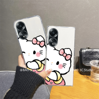 ยอดนิยมสำหรับ เคส Case OPPO A38 OPPOA38 A95 A55 4G เคส การ์ตูนน่ารักใหม่ Hello Kitty Bear ซิลิโคนบางเป็นพิเศษ เคสโทรศัพท์ โปร่งใสกันตกเคสด้านหลังแบบนิ่ม2023