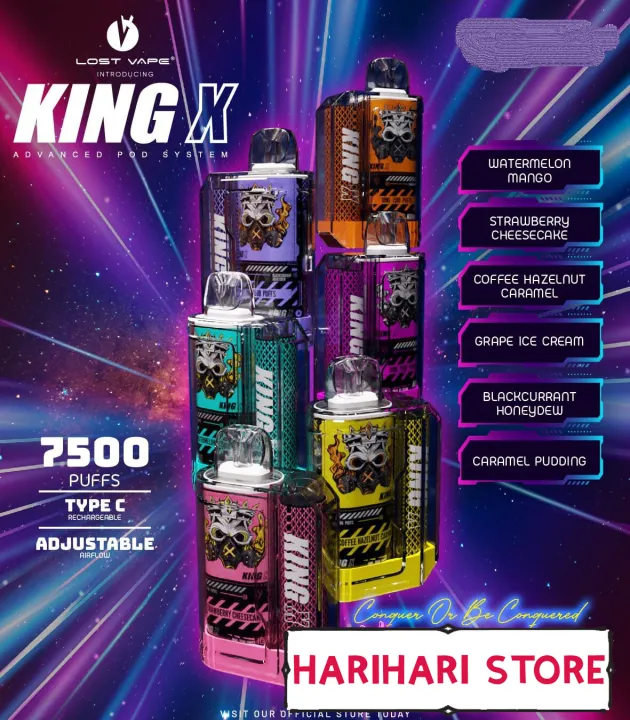 *KING X DISPOSABLE 7500 PUFFS* ORIGINAL KING X DISPOSABLE BY LOST VAPE