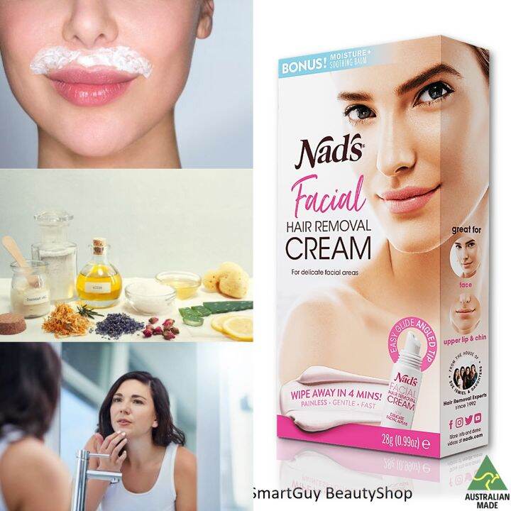 Nads Facial Hair Removal Cream 28g ผลิตภัณฑ์กำจัดขนสำหรับผิวหน้าสูตร