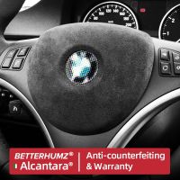 Beterhumz Alcantara Wrap/Serat Karbon Untuk BMW E92 E93 E90 3 Seri Roda Kemudi Penutup Kantung Udara Trim Aksesori Mobil ภายใน