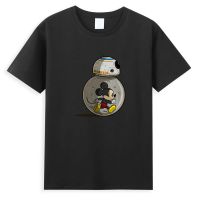 Disney Robot Mickey Mouse Fashionable Clothing Tshirt Mens Shortsleeved Trend In