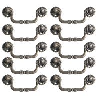 10 Piece Drop Drawer Handles Bail Cabinet Pulls Bronze Dresser Handles for Furniture Cupboard Wardrobe Kitchen Door