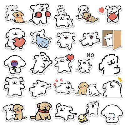 BM สติกเกอร์น้ำ DIY คู่มือสติกเกอร์น่ารัก Emoji Jith Line Puppy ชิ้น100 Mal กระเป๋าตกแต่งโทรศัพท์กันสติ๊กเกอร์ภาพวาด