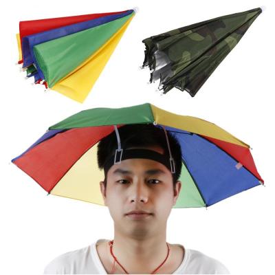 [hot]Fishing Cap Sport Umbrella Hat Hiking Beach Camping Headwear Cap Head Hats Camouflage Foldable Sunscreen Shade Umbrella #ND