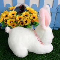 Guoyuan Little Bunny Plush Toys Cute Lying Rabbit Doll Children Doll Birthday Gift Cushion Ragdoll for Free
