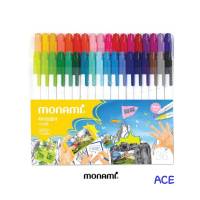ปากกาสี Monami Live Color ชุดเซ็ต 36 สี ด้ามขาว พร้อมแพ็คเกจ
