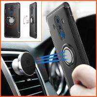 Huawei Mate 10 Pro 360ที่หมุนผู้ถือแหวนนิ้วมือแข็งเคส หัวเหว่ย Mate10 Finger Ring Car Holder Case Cover ซิลิโคนแข็งเคส