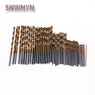 10/50PCS HSS Drill Bit Set Titanium Coated Twist Drill Bit High Steel for Woodworking Plastic And Aluminum 1/1.5/2.0/2.5/3mm
