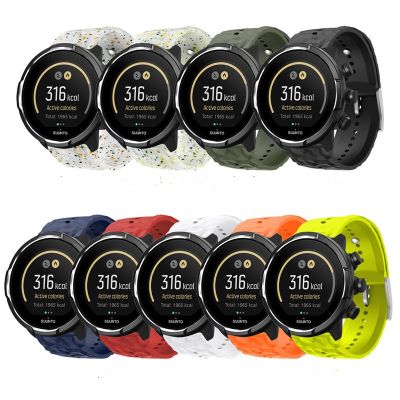 สายซิลิโคน24มม. สำหรับ Suunto 9 Baro 7 D5 / SUUNTO Spartan Spartan นาฬิกาข้อมือกีฬา Hr/baro อะไหล่สายรัดข้อมือสายนาฬิกาข้อมือ