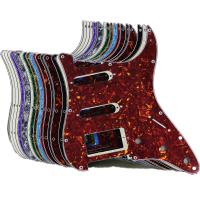 FLEOR 11หลุม HSS Pickguard กีตาร์ไฟฟ้ารอยขีดข่วนแผ้นยาม SSH และสกรูเหมาะกับชิ้นส่วนกีตาร์ตัวเลือก21สี