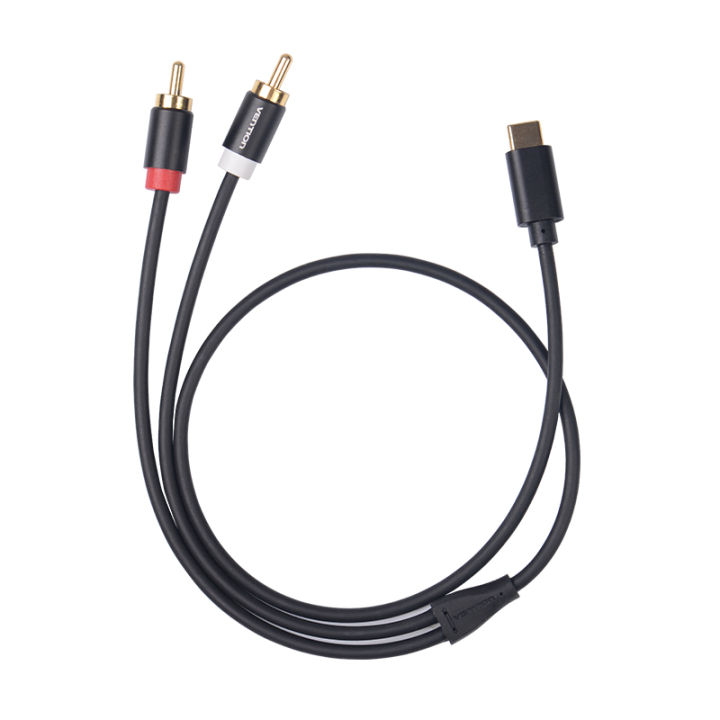 vention-usb-c-to-2rca-male-audio-cable-สายสัญญาณเสียง-สายแปลง-usb-c-เป็น-2rca-ตัวผู้-ใช้สำหรับต่อมือถือเข้ากับลำโพง-หรือเครื่องขยายเสียง