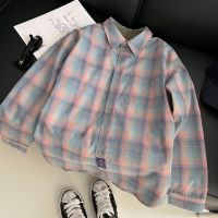 【High Quality】New Contrasting Plaid Long Sleeved Shirt With Hand Stitched Casual Shirt