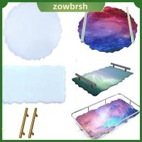 ZOWBRSH 2pcs ซิลิโคนทำจากซิลิโคน เรซินซิลิโคนขนาดใหญ่ XL สีขาวขาว เรซินแม่พิมพ์ซิลิโคน แม่พิมพ์ถาดเรซิน แม่พิมพ์ซิลิโคนสำหรับเรซิน ถาดรองจาน