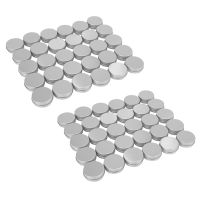 60 Pack Screw Top Round Metal Lip Balm Tins Containers Lids (1Oz)