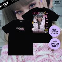 (เตรียมจัดส่ง) Kaos Lalisa Lisa น่ารัก Custom Kaos Kpop โดย SayzStreetwear ผู้ชาย T เสื้อผู้หญิง