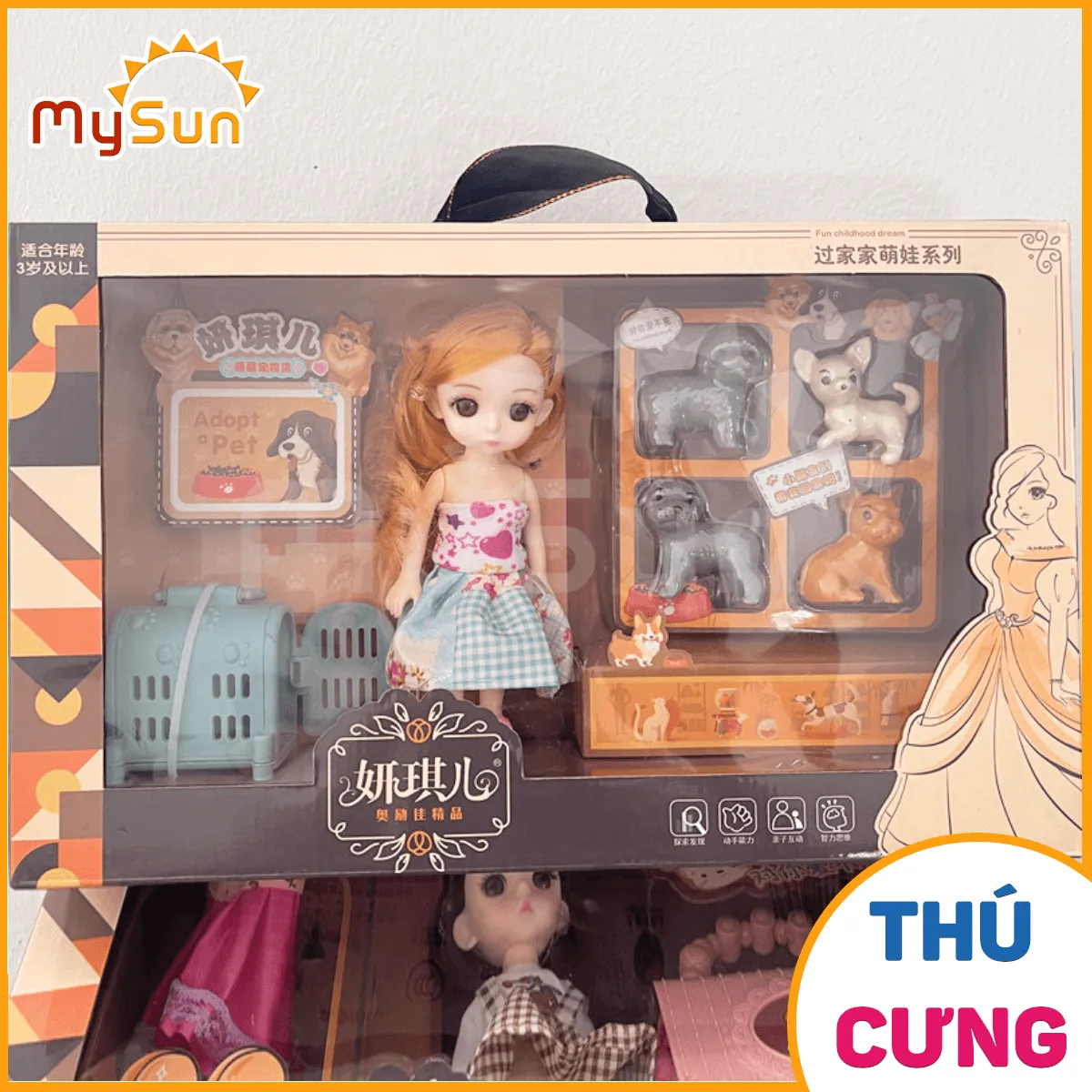 Bộ đồ chơi ngôi nhà búp bê công chúa chibi xinh đẹp có 8 khớp cầu ...