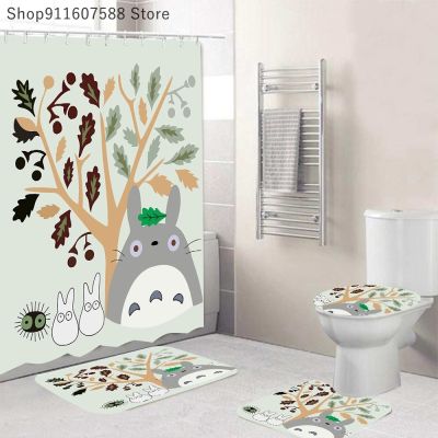 【CW】♦﹍﹉  Custom Neighbor Shower Curtains Anime Curtain Fabric Washable Polyester for Bathtub